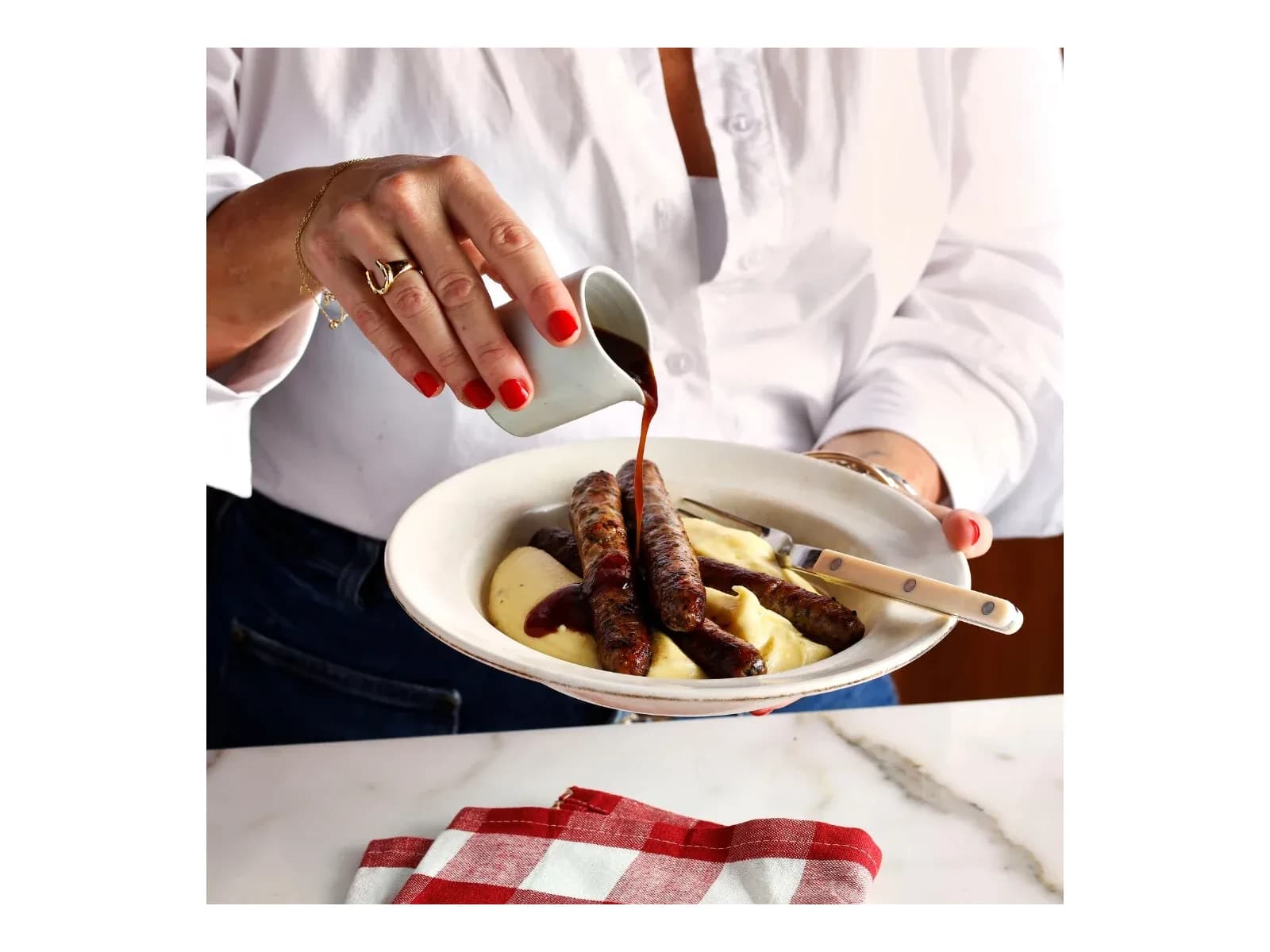 Thick Beef & Caramelised Onion Sausage Snags (1.5kg)